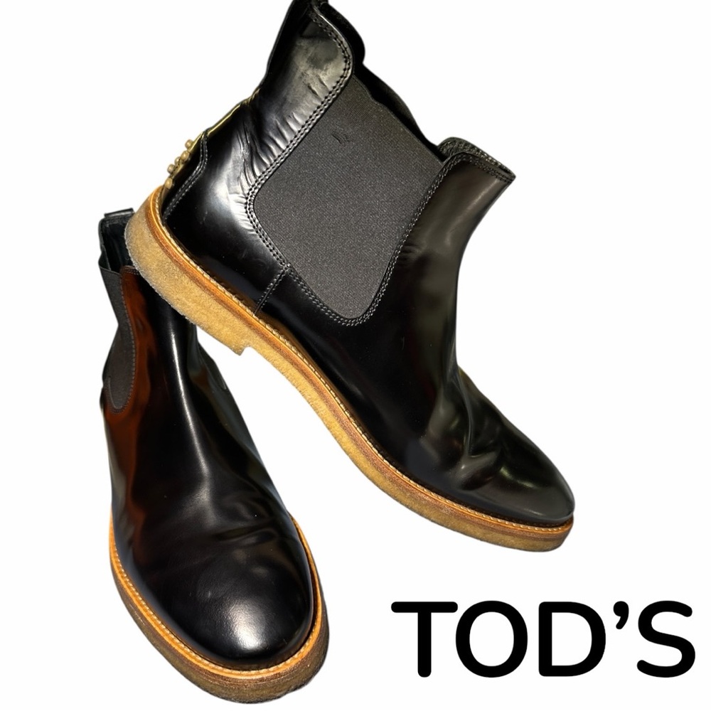 Men’s TOD’S Black Leather Chelsea Boots (Sz 8.5) (VGUC)